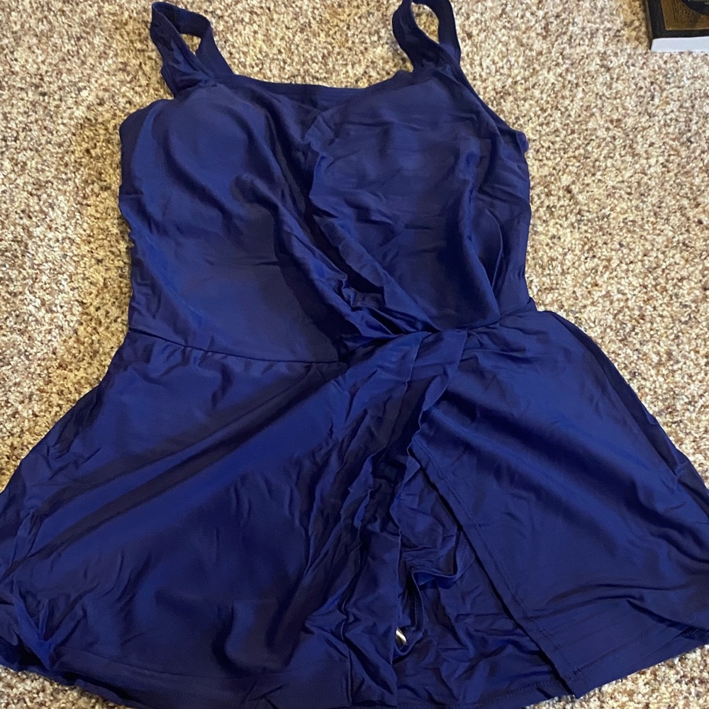 Elegant Navy Blue one piece swimsuit